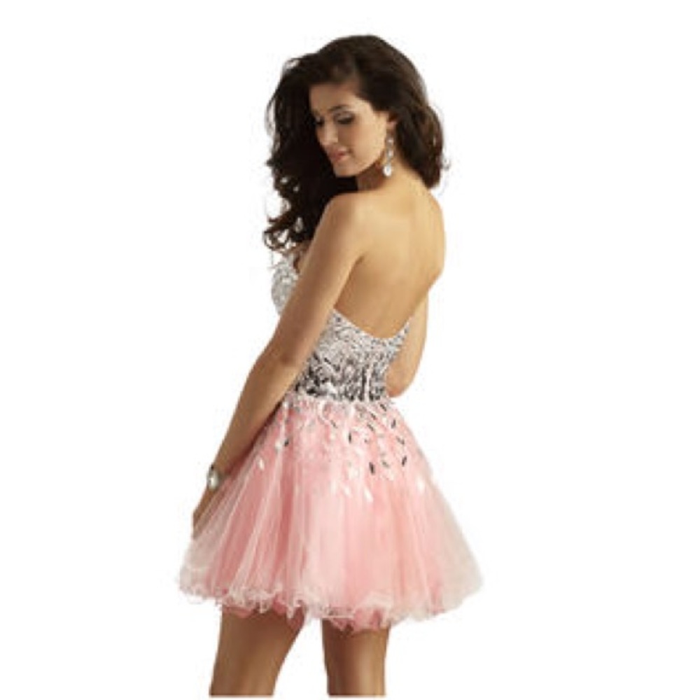Clarisse 2391 Homecoming Sparkle Pink Dress - Picture 3 of 6
